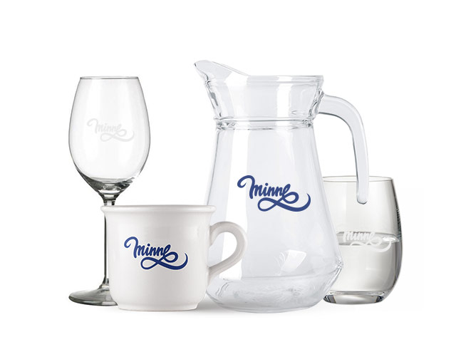 Gepersonaliseerde glazen met logo